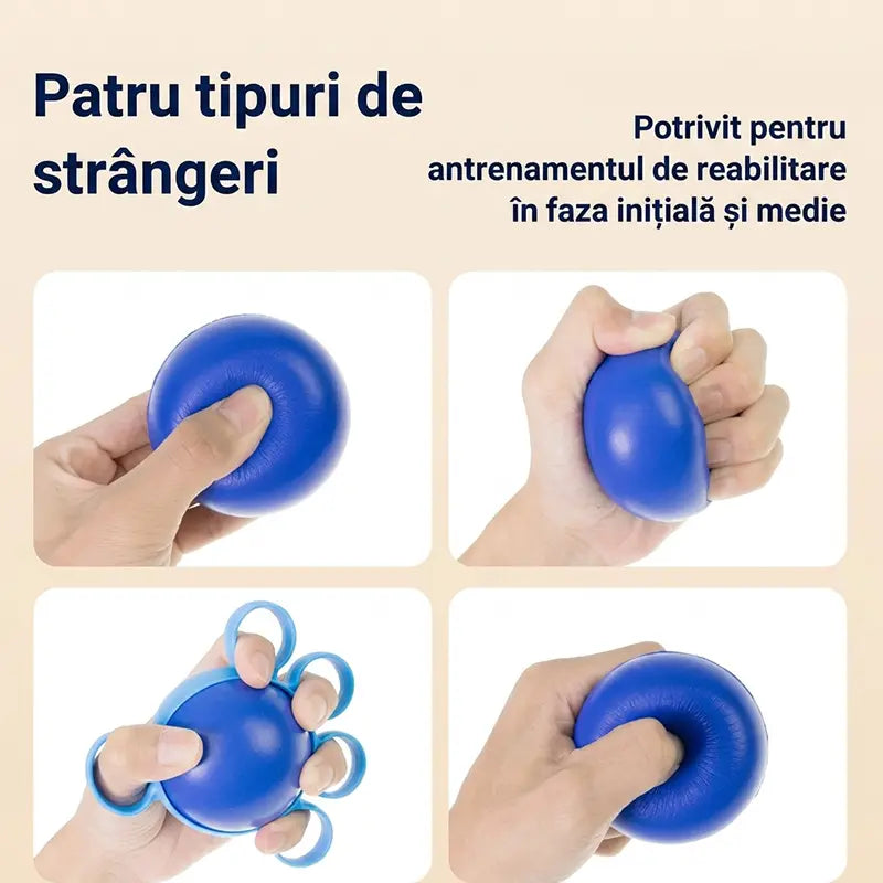 Minge Ortopedică pentru Recuperarea Degetelor și a Mânii, cu Inele de Fixare, Dispozitiv Antrenament Forță și Mobilitate pentru Seniori sau AVC