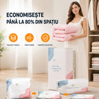 🧳💨 Saci mari de depozitare compresibili cu vid: nu necesită pompă de aer, sunt etanși și ideali pentru economisirea spațiului în valiză și acasă ✈️