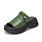 🔥【35-40】👡Sandale noi pentru femei, cu talpă groasă și care sporesc înălțimea (înălțimea tocului 6 cm)