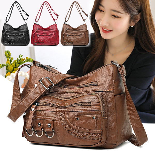 💥【50% reducere pentru o perioadă limitată】👜Geantă crossbody din piele moale, cu capacitate mare, 2026