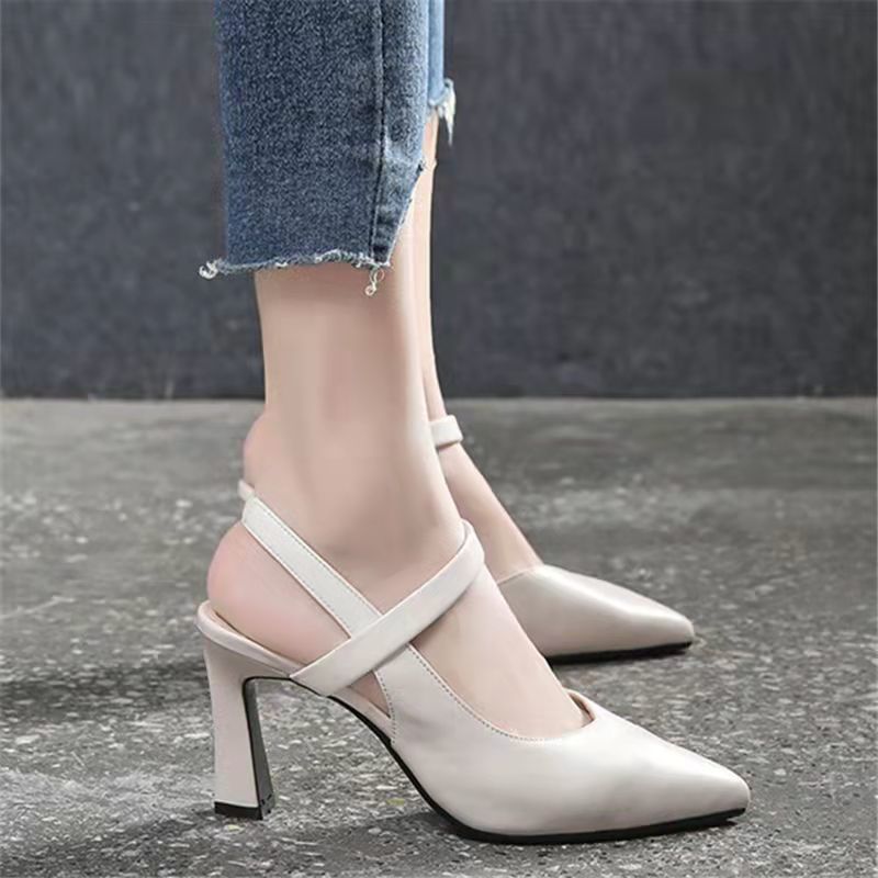 🔥【+7 cm înălțare】👠 Pantofi cu toc înalt din piele naturală, vârf ascuțit, eleganți