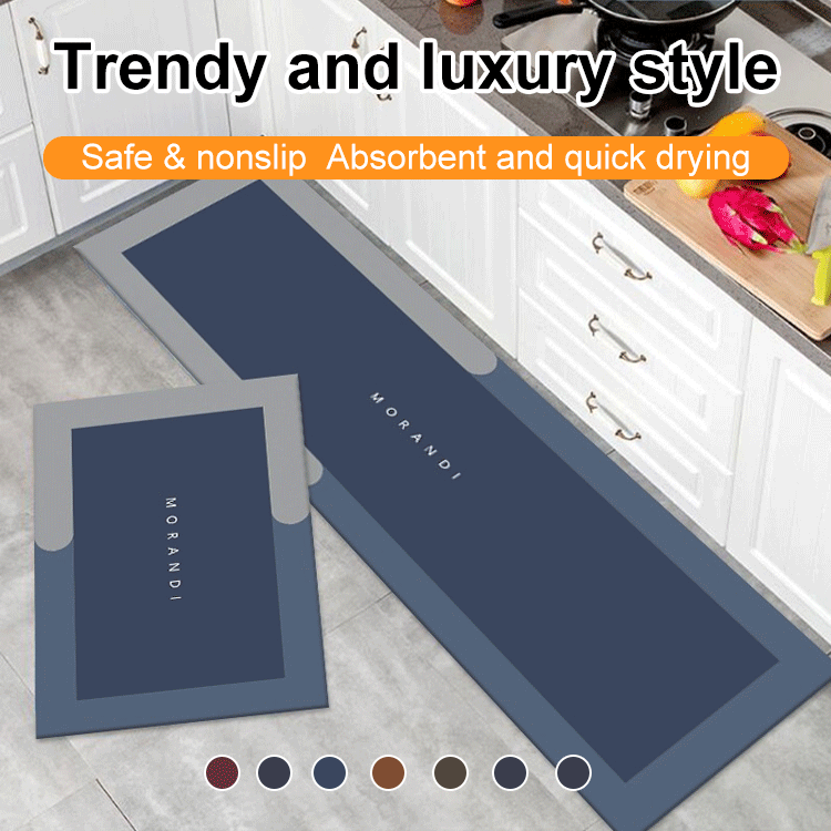 【1 set de 2 bucăți: 40*60 + 40*120 cm】💥Covoraș antiderapant, absorbant🦶