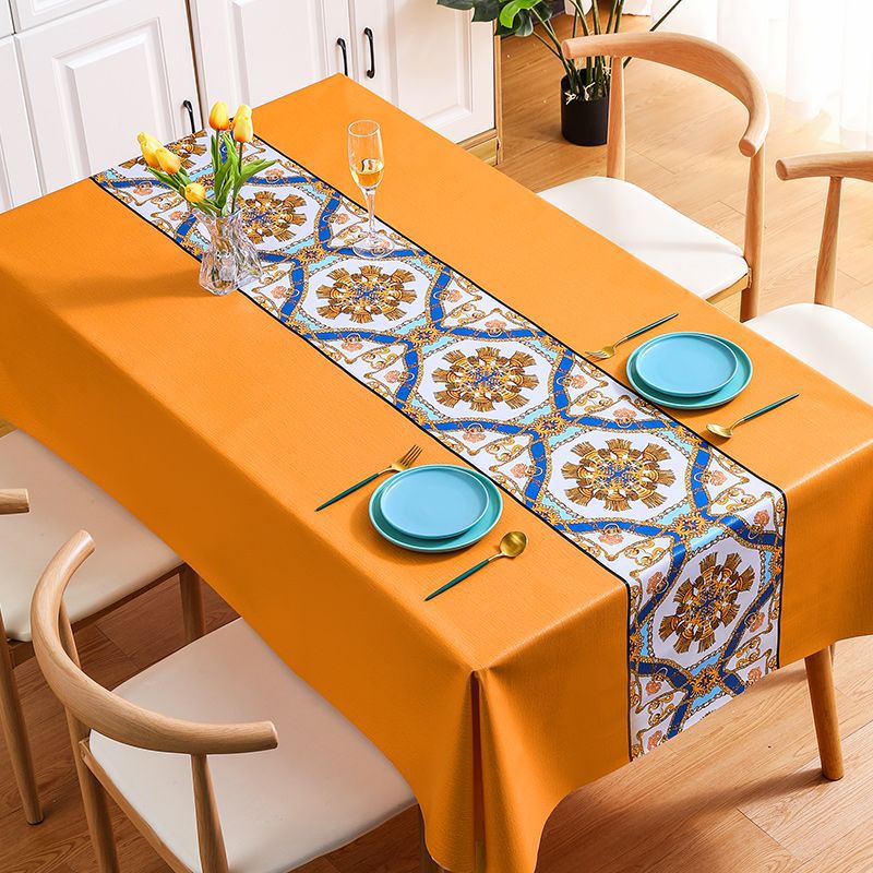 🎉【120*170cm】Mantel de estilo retro impermeable, a prueba de aceite y anti-escaldaduras de alta gama.