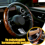 【Set 3 bucăți】 Husă volan 3D cu efect textură lemn de piersic – accesorii interior auto universale