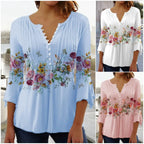 👕🥰【Ofertă limitată în timp 】[S-5XL] Tricou elegant pentru femei, cu decolteu în V