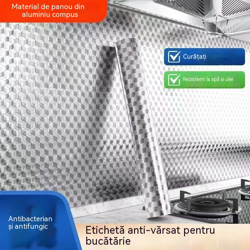 【30cm*10m】🛡️ Folie de aluminiu adezivă detașabilă – rezistentă la grăsime, la căldură și ușor de curățat