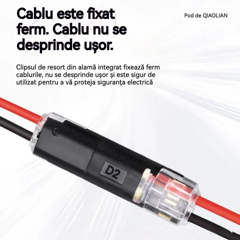 🥳 Cel Mai Vândut Produs din 2026 🥳 ⏰ 【Pachet de 50 de Bucăți】 Conectori Rapizi pentru Două Fire cu Clemă de Blocare, 50% REDUCERE! Clemă de Siguranță Anti-Alunecare ⚡️