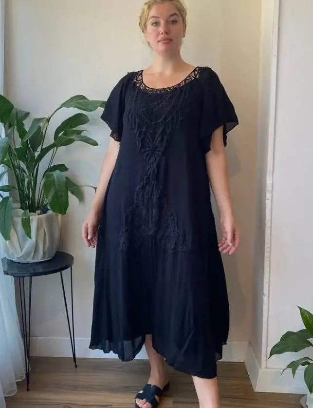 👗2026 Nouă rochie de damă largi din dantelă mărime mare