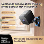 🏠📹🕵️ Cameră de supraveghere mică, în formă pătrată, HD, inteligentă, cu conexiune WiFi pentru monitorizare de la distanță a locuinței