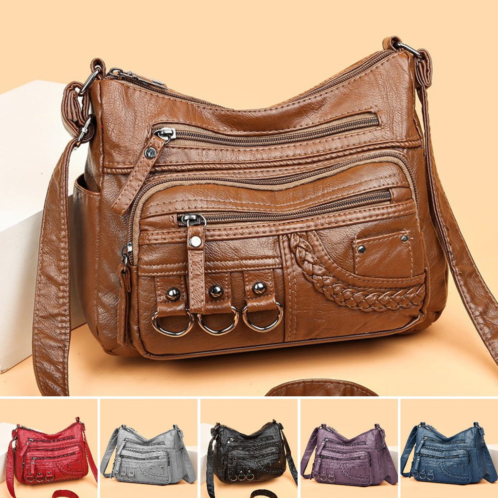 💥【50% reducere pentru o perioadă limitată】👜Geantă crossbody din piele moale, cu capacitate mare, 2026
