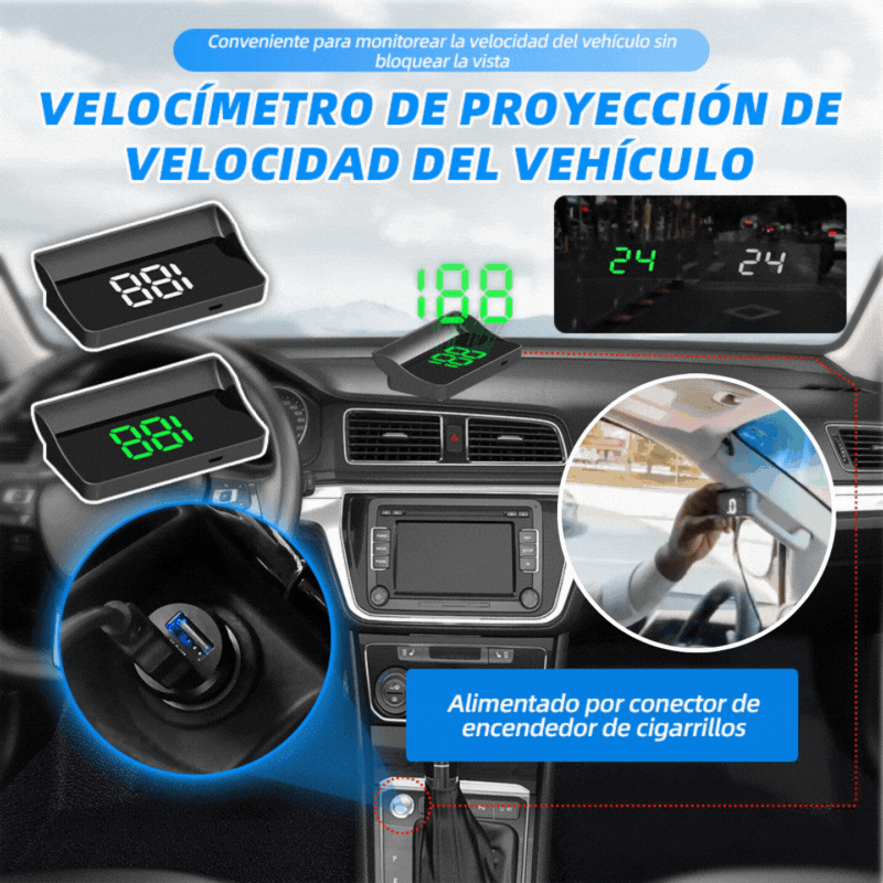 🚗 Ecran HUD pentru mașină｜Proiecție GPS HD｜Viteză în timp real și condus mai sigur