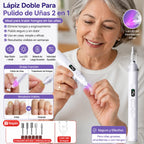💅 Pilă electrică pentru unghii 2 în 1 cu LED (lampă de uscare + 5 capete pentru șlefuire)
