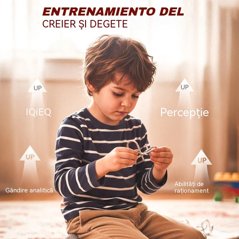 🧩🧠【Set 3 bucăți】Jucărie educativă pentru copii – puzzle de tip lacăt inteligent  pentru dezvoltarea gândirii