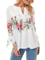 👕🥰【Ofertă limitată în timp 】[S-5XL] Tricou elegant pentru femei, cu decolteu în V