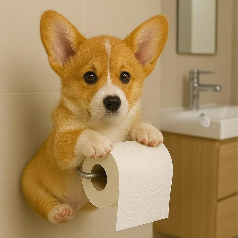 30% OFF🐕🐕Suport hârtie igienică drăguț cu tematică de cățeluș