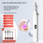 💅 Pilă electrică pentru unghii 2 în 1 cu LED (lampă de uscare + 5 capete pentru șlefuire)