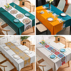 🎉【120*170cm】Mantel de estilo retro impermeable, a prueba de aceite y anti-escaldaduras de alta gama.