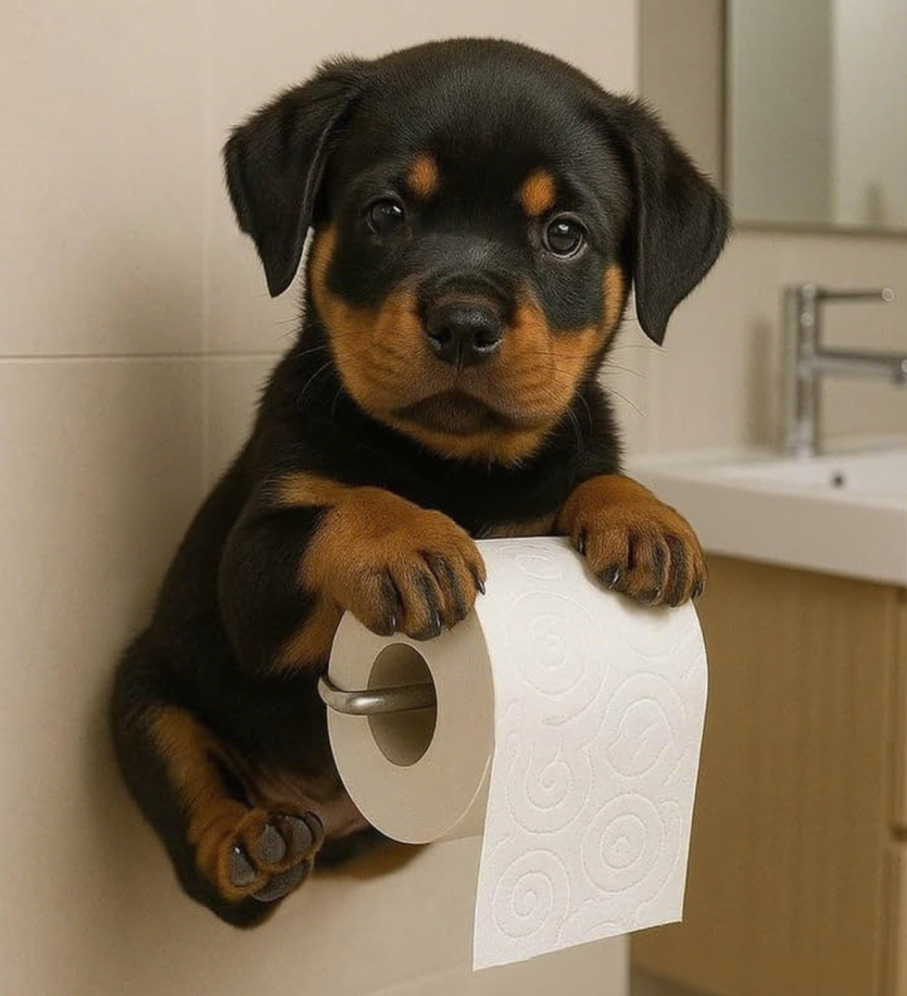 30% OFF🐕🐕Suport hârtie igienică drăguț cu tematică de cățeluș