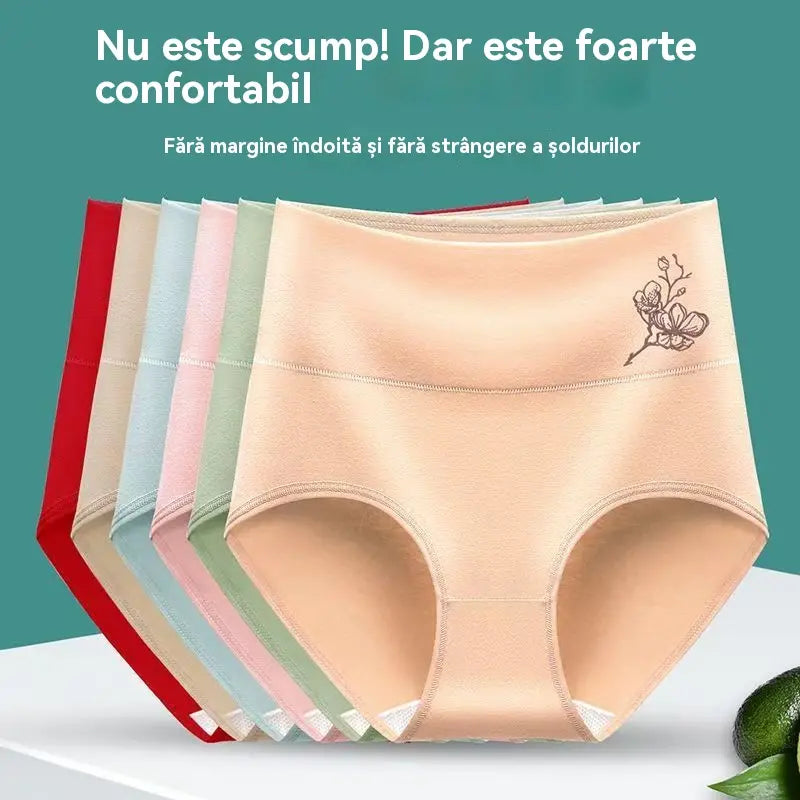 💖Ultima zi 50% reducere - 【Set de 6 piese】Bumbac pur de înaltă talie mare de bumbac plus dimensiunea de ridicare a șoldului chiloți de ridicare[40-100KG]