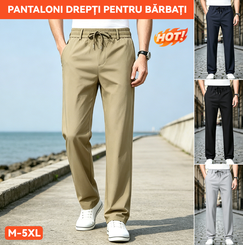 👖【Cumpărați 1 obțineți 1 gratuit】Pantaloni Casual cu Croială Dreaptă – Material Elastic, Fin și Respirabil pentru Confort Maxim-🔥