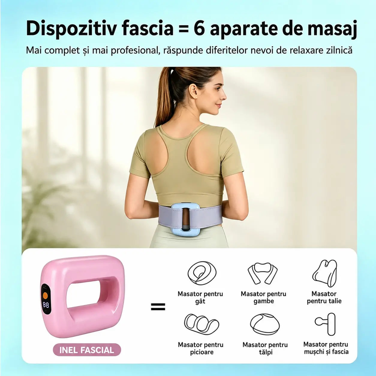 💥👍Cerc de exerciții fasciale cu cronometru și afișaj digital