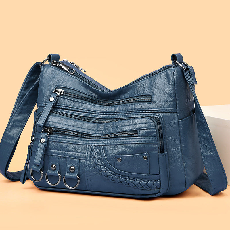 💥【50% reducere pentru o perioadă limitată】👜Geantă crossbody din piele moale, cu capacitate mare, 2026
