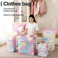 🧳【Set de 5 piese】💨 Sac mare de depozitare cu vid, compresibil: nu necesită pompă, este rezistent la scurgeri și ideal pentru economisirea spațiului în bagaje și acasă ✈️