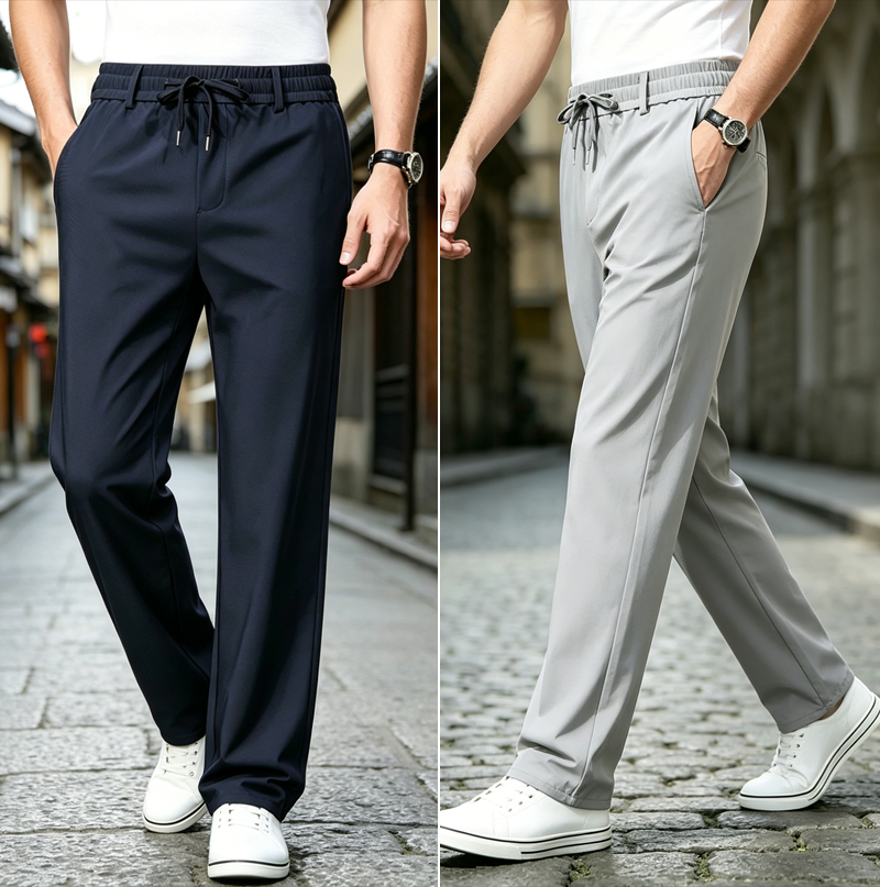 👖【Cumpărați 1 obțineți 1 gratuit】Pantaloni Casual cu Croială Dreaptă – Material Elastic, Fin și Respirabil pentru Confort Maxim-🔥