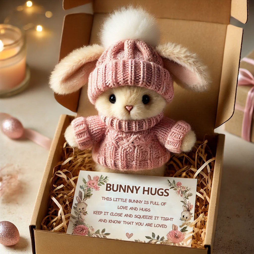 🔥Reducere specială săptămânală🐇Mini îmbrățișări de iepuraș, făcut manual, cadou drăguț de Paște🎁