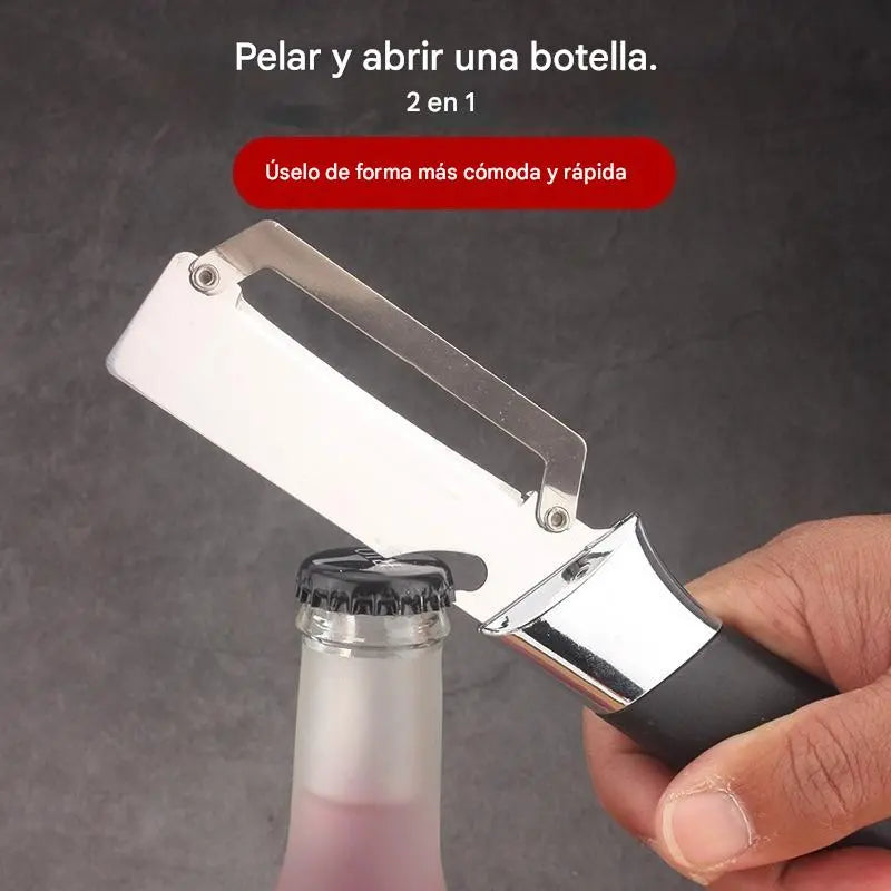 【Cumpără 1, Primești 1 GRATIS】 🔪 Curățător de bucătărie multifuncțional 3în1: curăță, feliază și deschide dopurile sticlelor!
